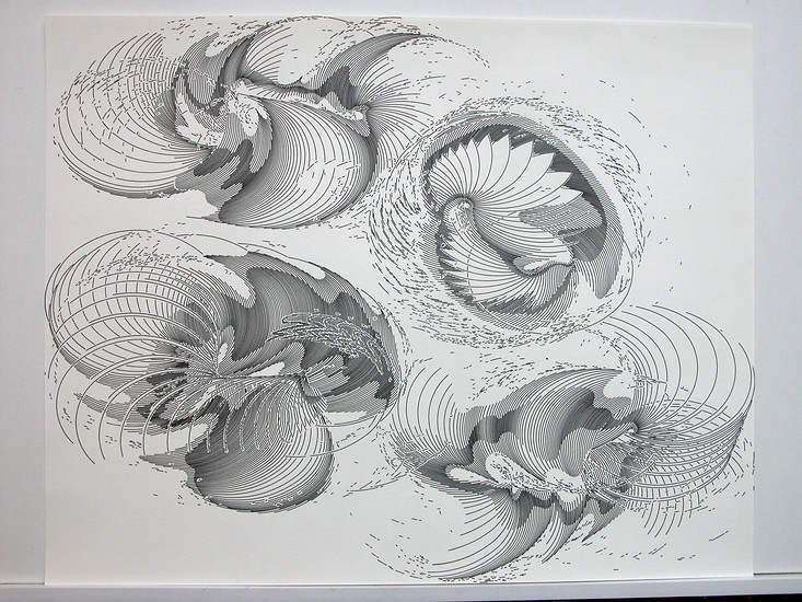 Gerhard Mayer, #320, 3/2008 – ﻿34,3 x 43,4 cm; Tusche auf Papier