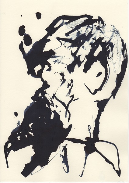Obstesser 1 (12-teilig), 2018 – 29,7 x 21 cm; Tusche auf Papier