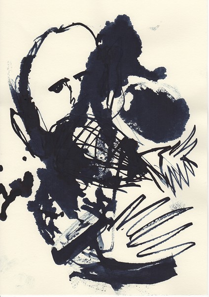 Obstesser 2 (12-teilig), 2018 – 29,7 x 21 cm; Tusche auf Papier