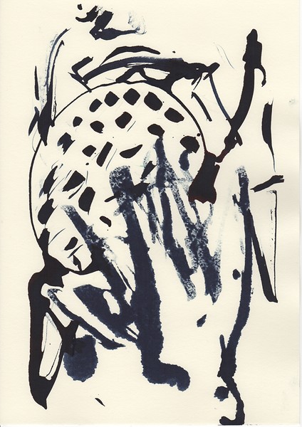 Obstesser 3 (12-teilig), 2018 – 29,7 x 21 cm; Tusche auf Papier