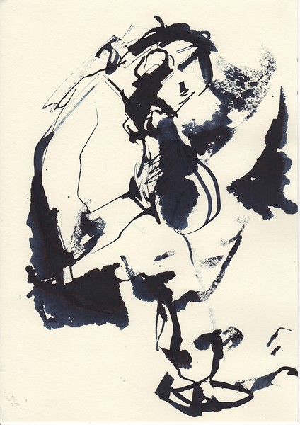 Obstesser 7 (12-teilig), 2018 – 29,7 x 21 cm; Tusche auf Papier