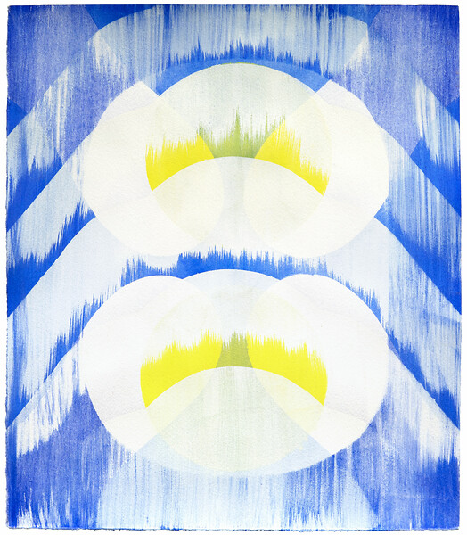 Fokus, 2020 – 37 × 32 cm; Kasein und Pigment auf Papier; Foto: Studio Jasmin Schmidt