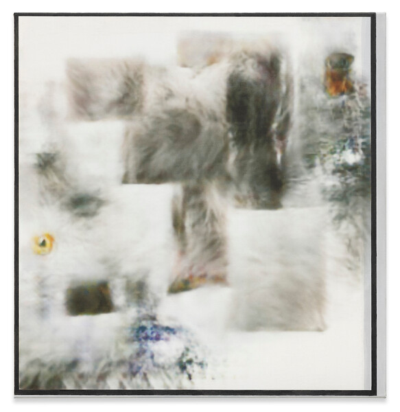 Untitled, 2019/22 – 80 x 80 cm, Pigmentdruck, Gesso, Acryl, Firnis auf Leinwand; Foto: Timo Ohler