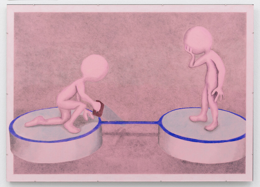 Ohne Titel, 2019 &ndash; 50 x 70 cm; Bleistift, Buntstift/Papier; 
Foto: Annette Kradisch