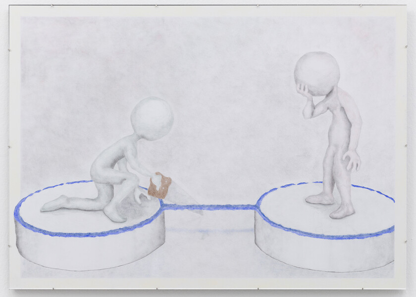 Ohne Titel, 2019 &ndash; 50 x 70 cm; Bleistift, Buntstift/Papier; 
Foto: Annette Kradisch