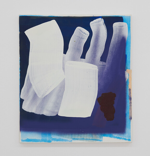 18_5_11 – 63 x 55 cm; Leimfarbe, Tusche, Öl auf Leinwand; Foto: Annette Kradisch