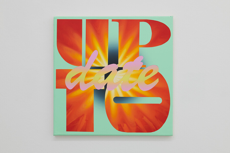 B 709 (Up to Date), 2024 &ndash; 45 x 45 cm; Acryl auf Leinwand; Foto: Annette Kradisch