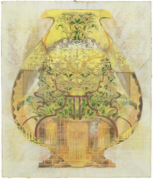 pineapple, 2026 &ndash; 39 x 32 cm; Tusche, Kasein/Pigment auf Papier; Foto: Studio Jasmin Schmidt