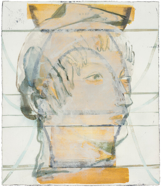 Stimme, 2021 &ndash; 31 x 26 cm; Pigment/Kasein und Tusche auf Papier; Foto: Studio Jasmin Schmidt