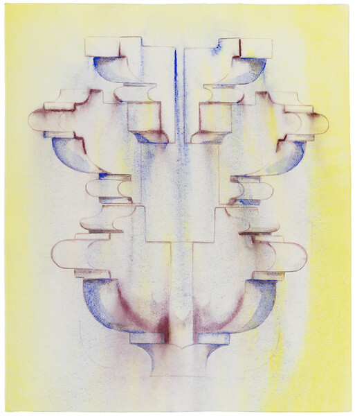 Profil, 2026 &ndash; 39 x 32 cm; Kasein/Pigment auf Papier; Foto: Studio Jasmin Schmidt