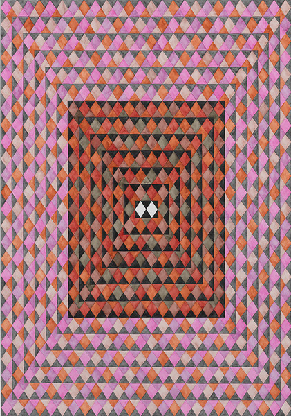 Erwartung (5), 2015 &ndash; Blattgröße: 150 x 104 cm; Aquarell; Foto: Annette Kradisch