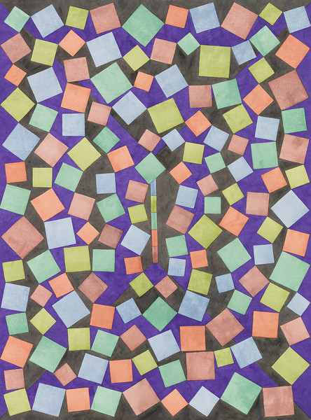 grenzen (9), 2017 &ndash; 75 x 56 cm; Aquarell; Foto: Annette Kradisch