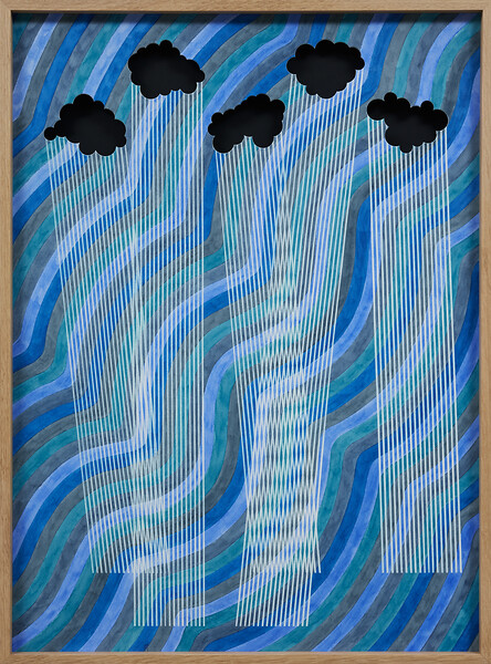 Naht (5), 2023 &ndash; 74 cm x 54 cm; Aquarell, Papier; Foto: Annette Kradisch