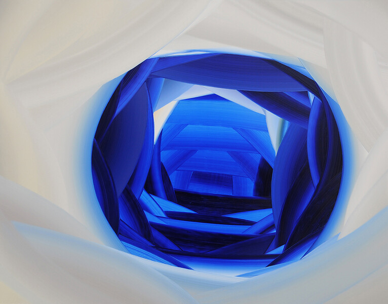 EP126 „Saphir”, 2019 &ndash; 34,3 x 43,4 cm; Öl auf Aluminium; Foto: Studio Gerhard Mayer
