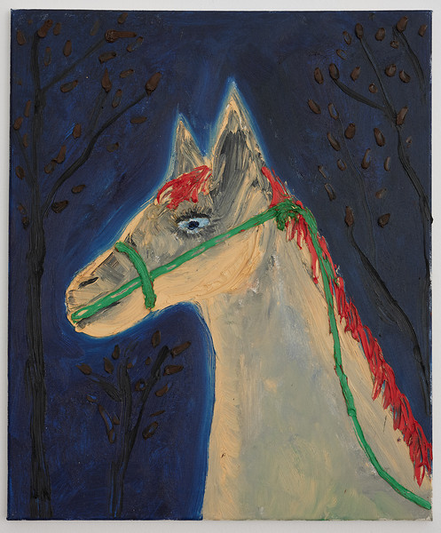 Farbenblindes Pferd, 2013 – 60 x 50 cm; Öl und Acryl auf Leinwand; Foto: Annette Kradisch