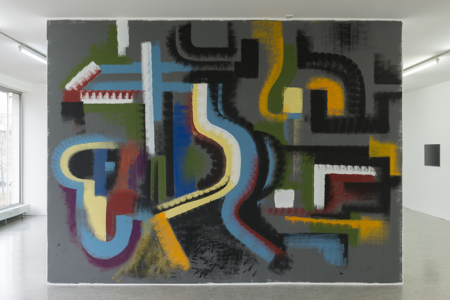 o. T., 2020 – Wandmalerei: Dispersionsfarbe, Pigmente; 400 x 300 cm, Foto Annette Kradisch