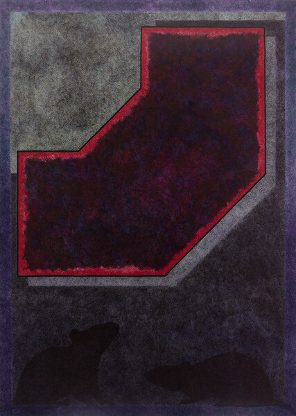 o.T., 2020 – 70 x 50 cm; Kugelschreiber, Bleistift/Papier; Foto: Annette Kradisch