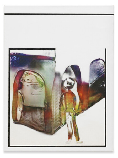 Untitled, 2019/21 &ndash; 80 x 60 cm; Pigmentdruck, Gesso, Acryl, Firnis auf Leinwand; Foto: Timo Ohler