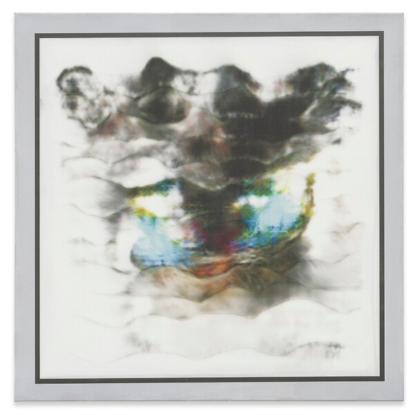 Untitled, 2020/22 &ndash; 100 x 100 cm; Pigmentdruck, Gesso, Acryl, Firnis auf Leinwand; Foto: Timo Ohler