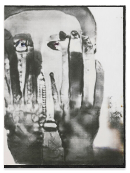 Untitled, 2020/22 &ndash; 80 x 60 cm; Pigmentdruck, Gesso, Acryl, Firnis auf Leinwand; Foto: Timo Ohler