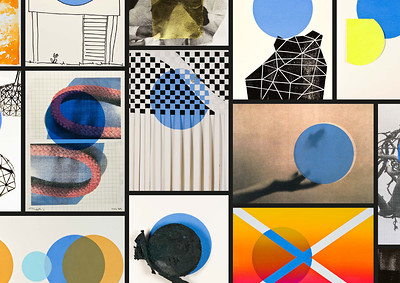 „75 BLUE SPOTS" im Atelierhaus Defet – Fotos: Jürgen Schabel | Collage: Nina Metz