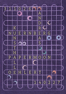 Ausstellungsplakat Kunsthalle Nürnberg: Andreas Oehlert „Paper Moon" vom 31.10.26-14.2.27