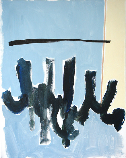 It's Deep How You Can be So Shallow, 2008 &ndash; 50 x 40 cm; Acrylic and permanent paint marker on canvas