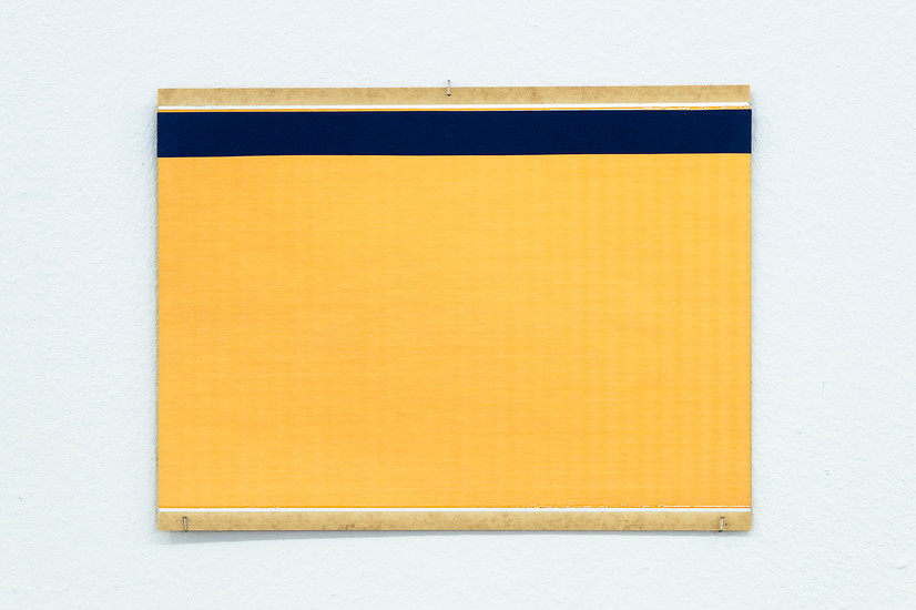 Susanne Roth, Horizont (H 4), 2020 – 15,5 x 20,5 cm; Collage, einseitig bedruckter Karton, Velourpapier; Foto: Rainer Kradisch