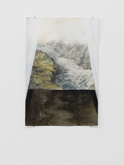 Felix Klee, "Die hohe Erwartung", 2013 – 24 x 16 cm; Aquarell und Öl auf Papier
