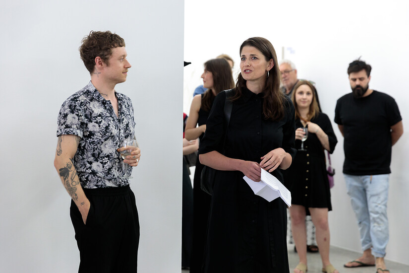 Ausstellungseröffnung: Einführung: Nele Kaczmarek, Leiterin Kunstverein Nürnberg - Albrecht Dürer Gesellschaft &ndash; (Foto: Lukas Pürmayr)