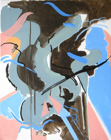 Drawing a Blank, 2008 &ndash; 50 x 40 cm; Acrylic and permanent paint marker on canvas