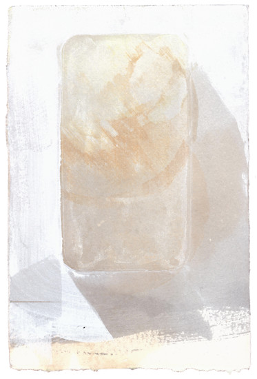Jasmin Schmidt, Marmor Licht, 2018 – 22 x 14,5 cm; Pigment/Kasein auf Papier