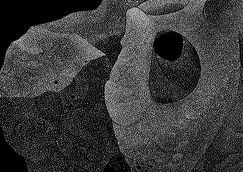 Thilo Westermann, Gelehrtenstein (2), 2014 (Detail) &ndash; 178,2 x 126 cm; Unikatdruck