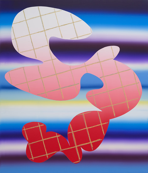 B 627, 2017 &ndash; 140 x 120 cm; 
Acryl und Ölpastellkreide auf Leinwand; Foto: Annette Kradisch