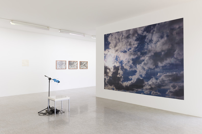 Olaf Unverzart, clouds to go, Installation mit 480 Farbkopien, 2017 – 225 x 330 cm; Farbkopien