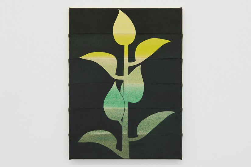 Triebe, 2021 &ndash; 40 x 30 cm; Öl auf Baumwolle; Foto: Annette Kradisch