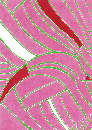 o. T.,  2009 &ndash; 29,7 x 21,0 cm; Buntstift, Papier, Aludibond