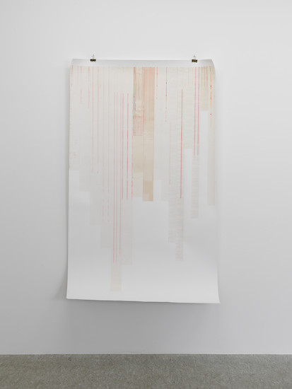 Ruth Neumeier, Ohne Titel, 2012 – 180 x 110 cm; Papier, geklebt