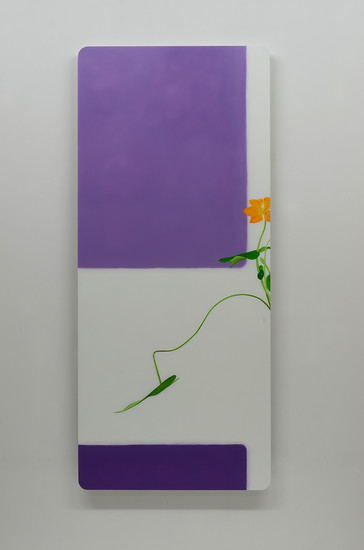 Christian Faul, 07-117 florre, 2017 – 138 x 60 x 4,5 cm; Öl/Acrylglas, Aluminiumschichtplatte; Foto: Christian Faul