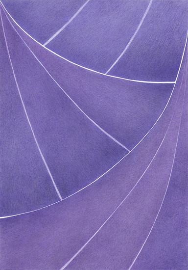 Nachtschatten, 2010 – 29,7 x 21,0 cm; Buntstift auf Papier, Aludibond