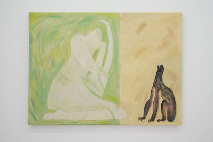 o. T., 2026 &ndash; 130 x 110 cm; Mischtechnik auf Leinwand; (Foto: Annette Kradisch)