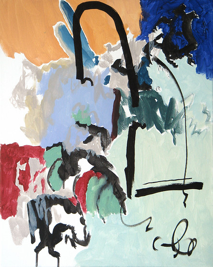Eggleston's Earlier Phase, 2008 &ndash; 50 x 40 cm; Acrylic and permanent paint marker on canvas