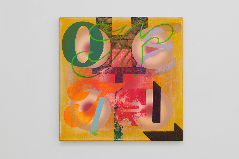 B 695 (Ohne Titel), 2023 &ndash; 45 x 45 cm, Acryl auf Leinwand; Foto: Annette Kradisch