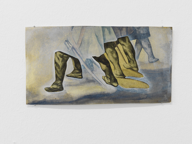 Felix Klee, "Spanish Boots Of Spanish Leather", 2013 &ndash; 14,5 x 27,5 cm; Aquarell und Öl auf Papier