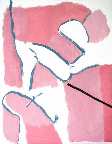 Then as Now, 2008 &ndash; 50 x 40 cm; Acrylic and permanent paint marker on canvas