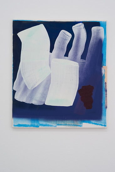 18_5_11, 2018 – 63 x 55 cm; Leimfarbe, Tusche, Öl auf Leinwand; Foto: Annette Kradisch