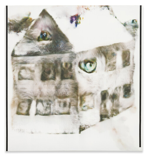 Untitled, 2019/21 &ndash; Pigmentdruck, Gesso, Acryl, Firnis auf Leinwand; 150 x 140 cm, Foto: Timo Ohler