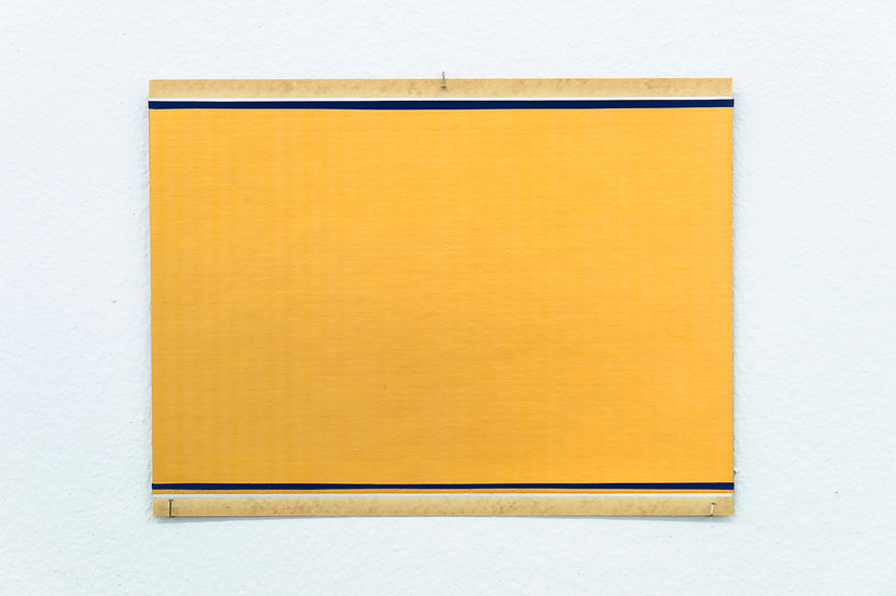 Susanne Roth, Horizont (H 7), 2020 – 15,5 x 20,5 cm; Collage, einseitig bedruckter Karton, Velourpapier; Foto: Rainer Kradisch