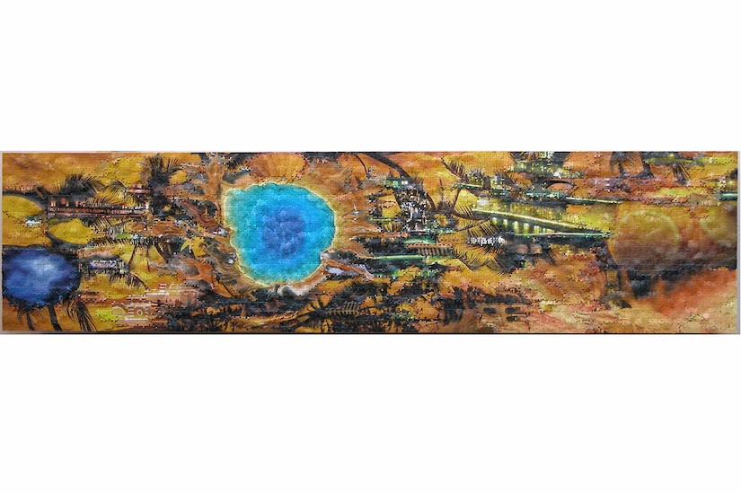 Gerhard Mayer, Puzzle # 52, 2006 &ndash; 60 x 244 cm, Puzzle auf Aluminium