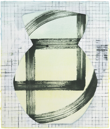 Jasmin Schmidt, Beschreibung, 2026 &ndash; 39 x 32 cm; Tusche, Kasein/Pigment auf Papier; Foto: Studio Jasmin Schmidt